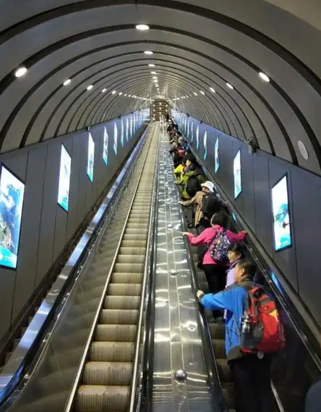 tianmen mountain escalator diagram